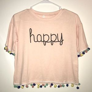 Light pink HAPPY shirt